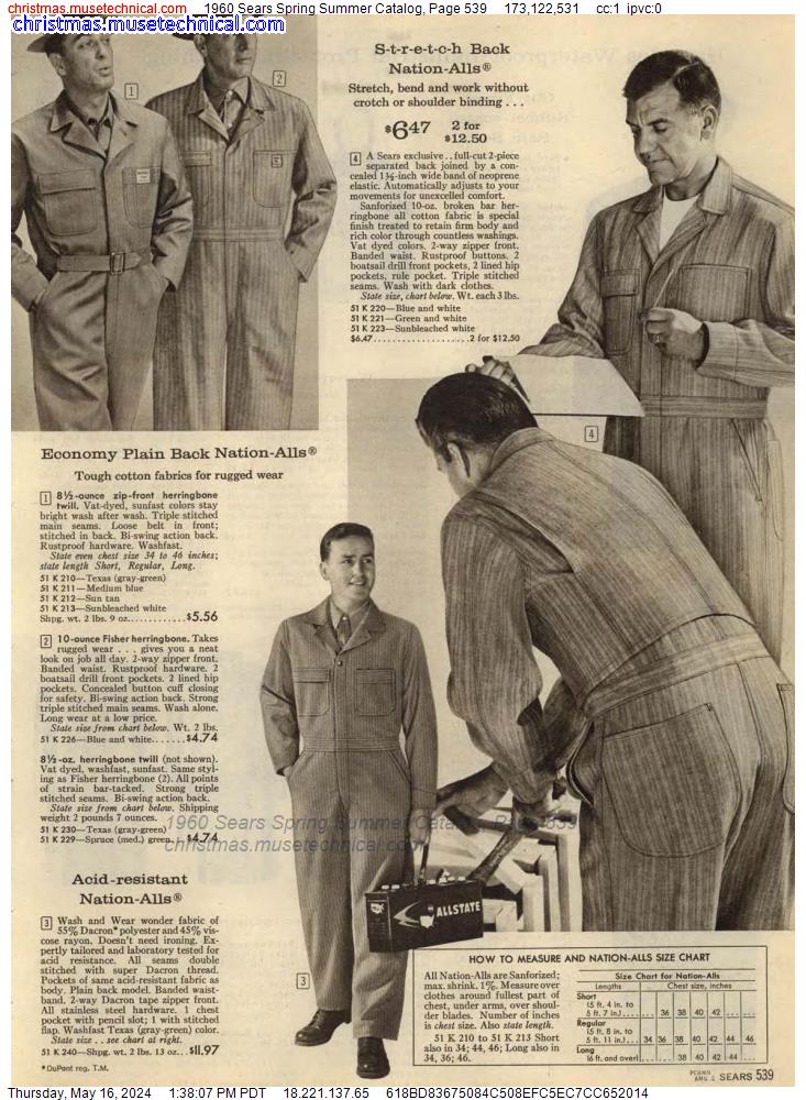 1960 Sears Spring Summer Catalog, Page 539