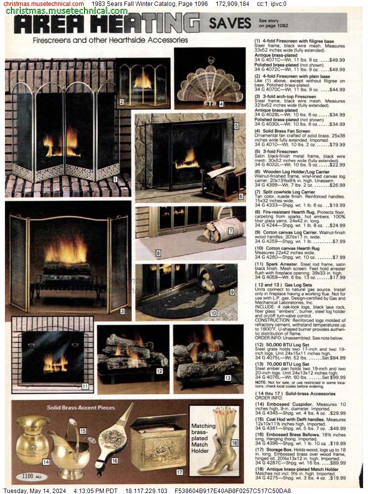 1983 Sears Fall Winter Catalog, Page 1096