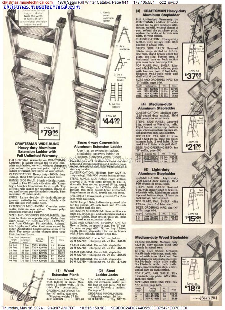1976 Sears Fall Winter Catalog, Page 941