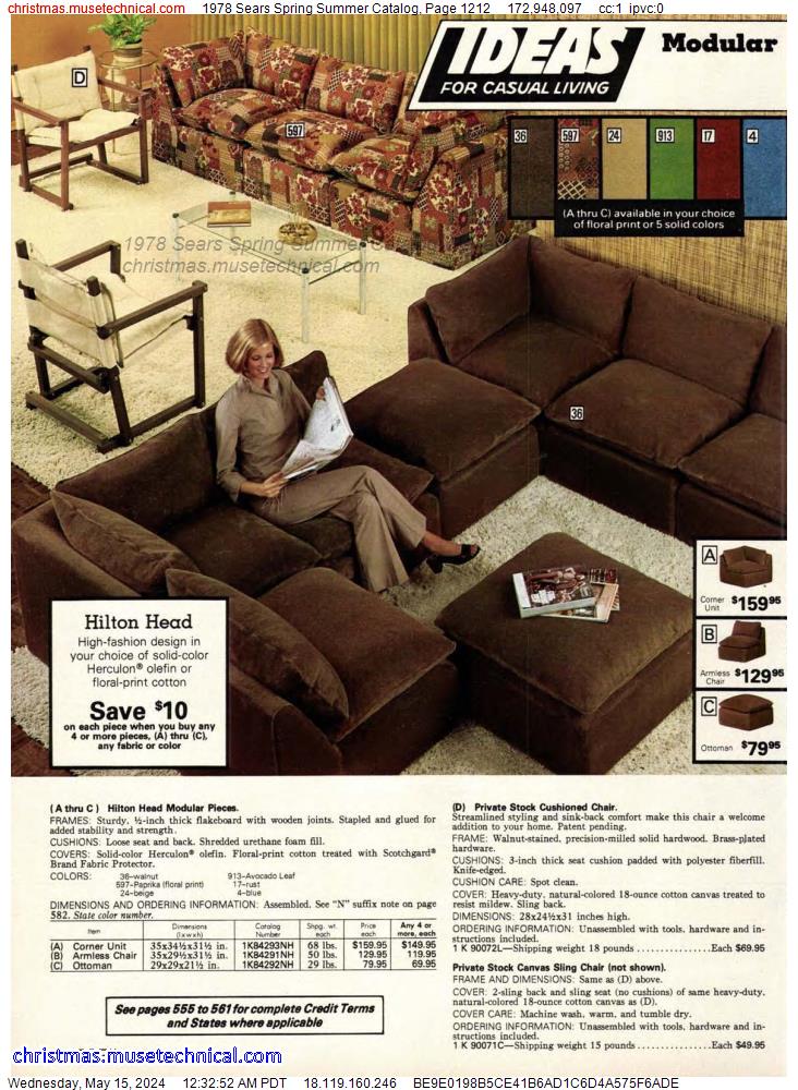 1978 Sears Spring Summer Catalog, Page 1212