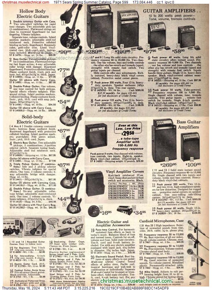1971 Sears Spring Summer Catalog, Page 599