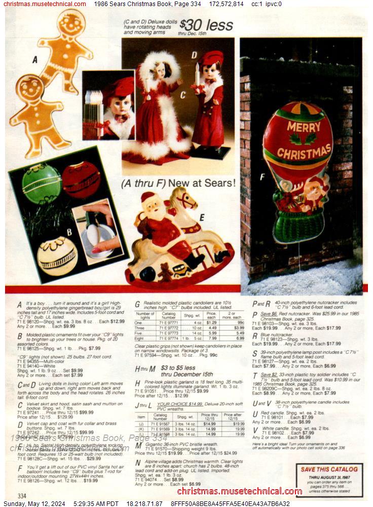 1986 Sears Christmas Book, Page 334
