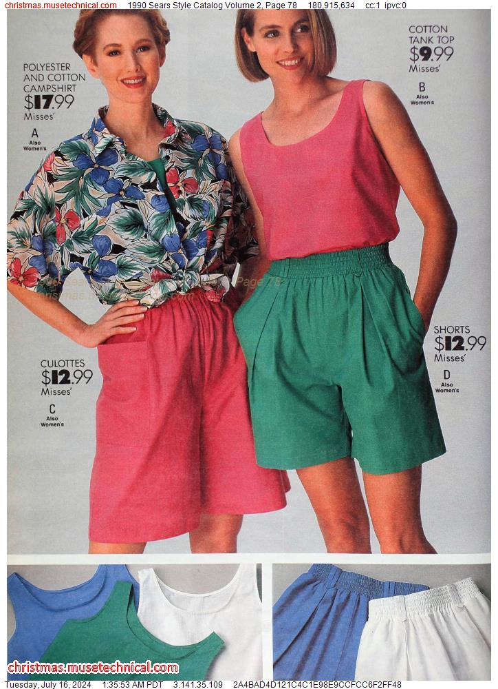 1990 Sears Style Catalog Volume 2, Page 78