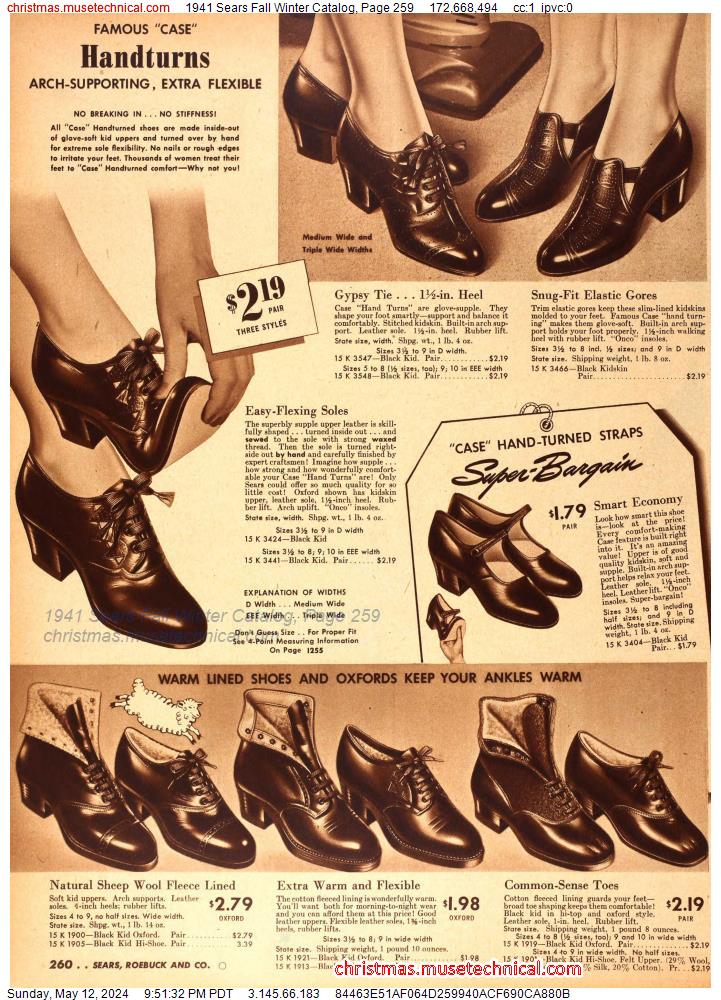 1941 Sears Fall Winter Catalog, Page 259
