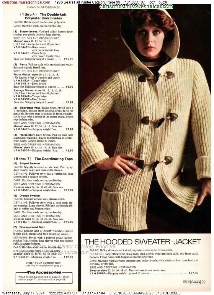1976 Sears Fall Winter Catalog, Page 99