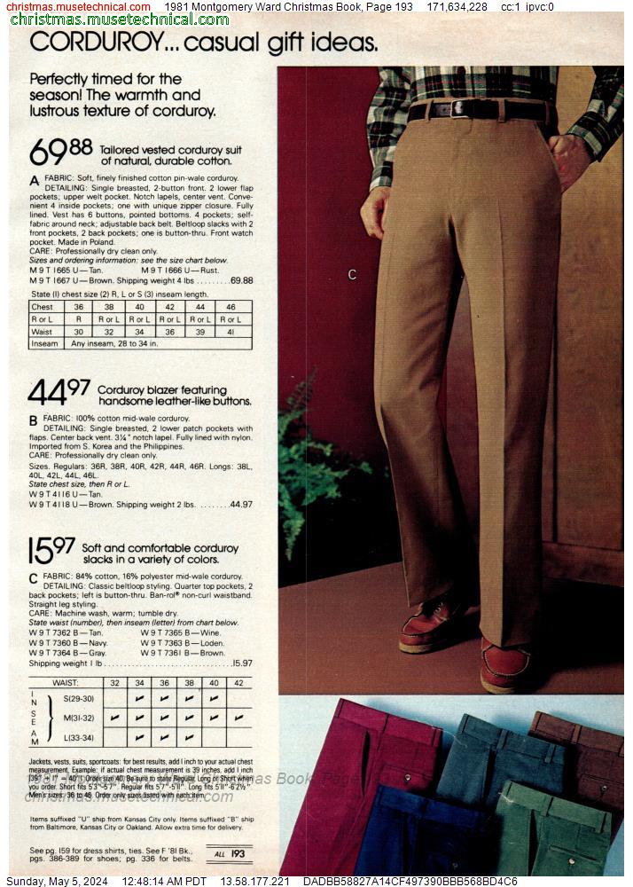 1981 Montgomery Ward Christmas Book, Page 193