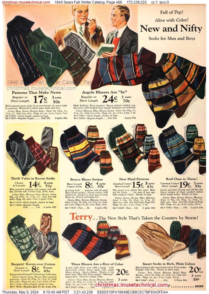 1940 Sears Fall Winter Catalog, Page 466