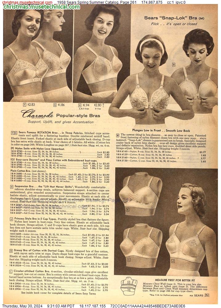 1958 Sears Spring Summer Catalog, Page 261