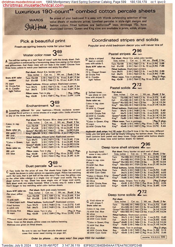 1968 Montgomery Ward Spring Summer Catalog, Page 599