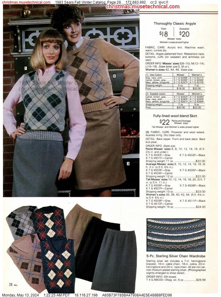 1983 Sears Fall Winter Catalog, Page 28