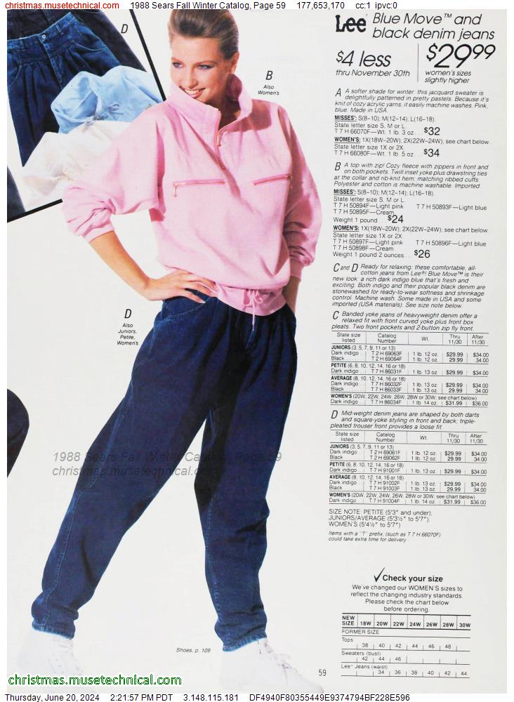 1988 Sears Fall Winter Catalog, Page 59