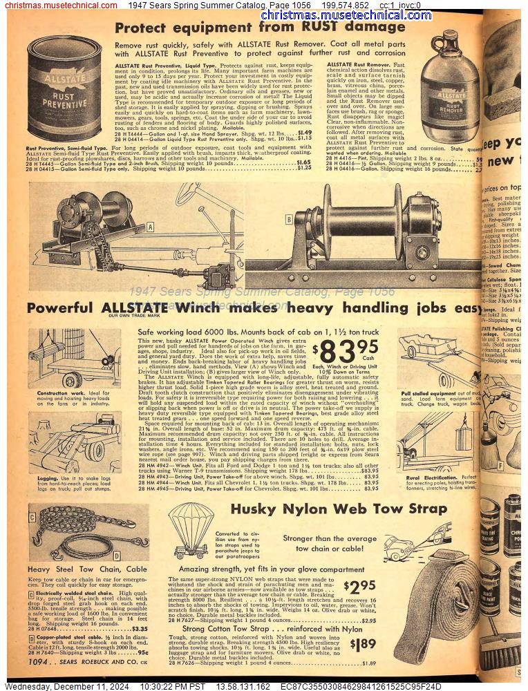 1947 Sears Spring Summer Catalog, Page 1056