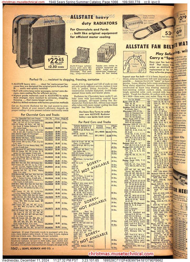 1948 Sears Spring Summer Catalog, Page 1066