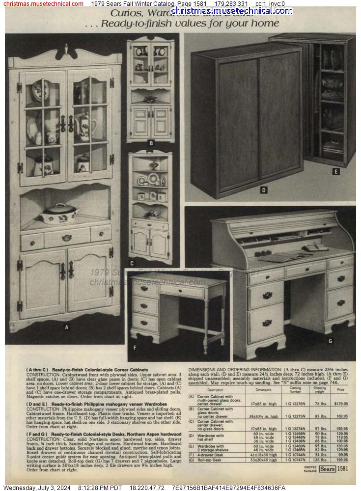1979 Sears Fall Winter Catalog, Page 1581