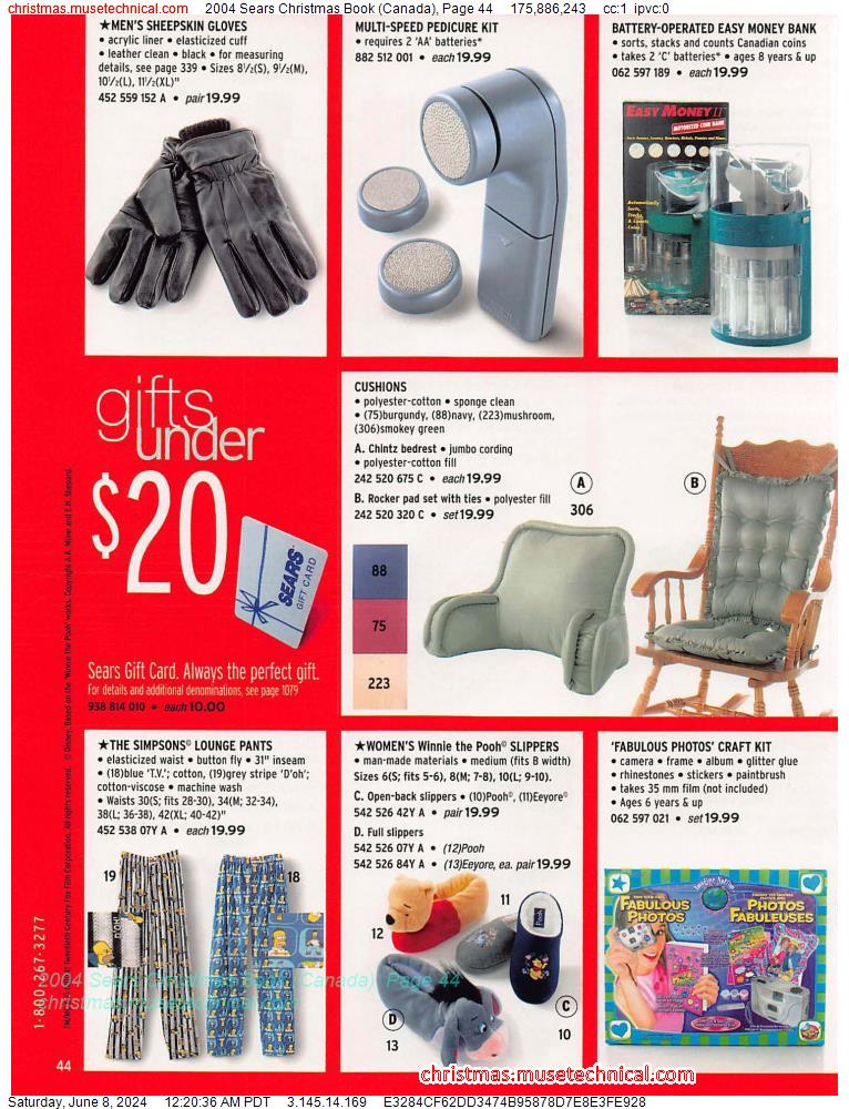 2004 Sears Christmas Book (Canada), Page 44