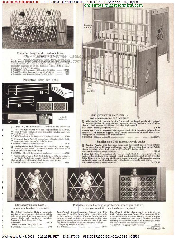 1971 Sears Fall Winter Catalog, Page 1397