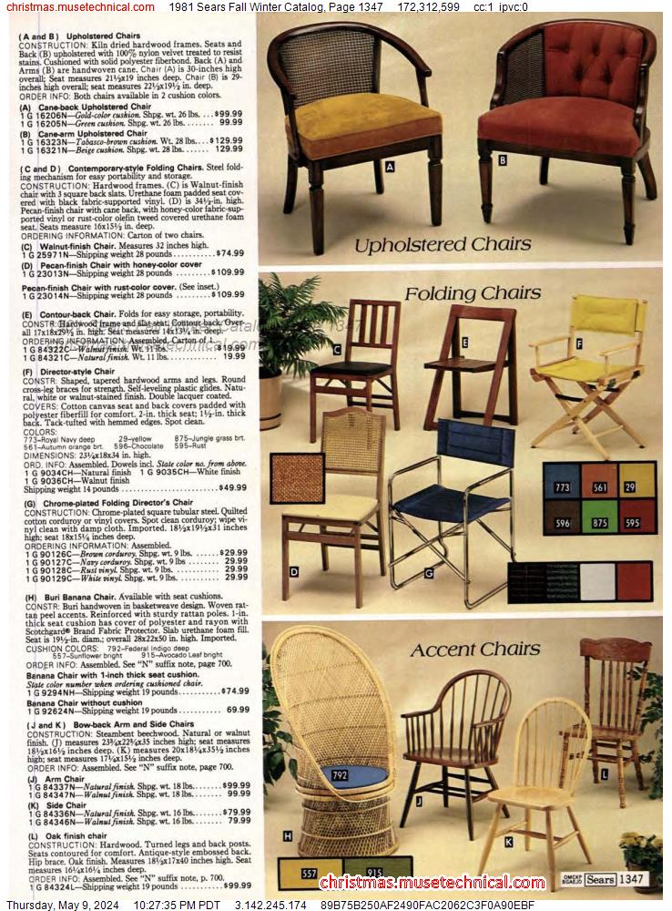 1981 Sears Fall Winter Catalog, Page 1347