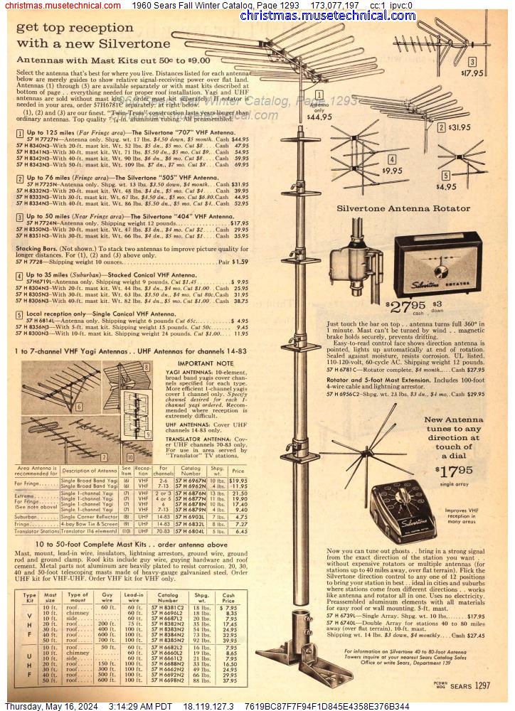 1960 Sears Fall Winter Catalog, Page 1293