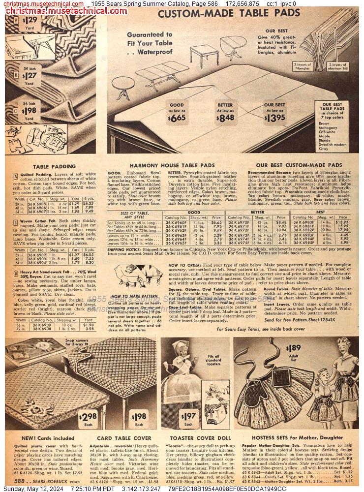 1955 Sears Spring Summer Catalog, Page 586