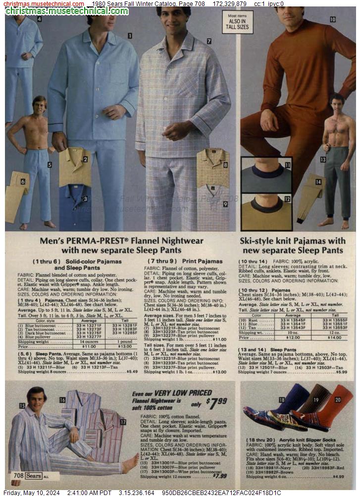 1980 Sears Fall Winter Catalog, Page 708