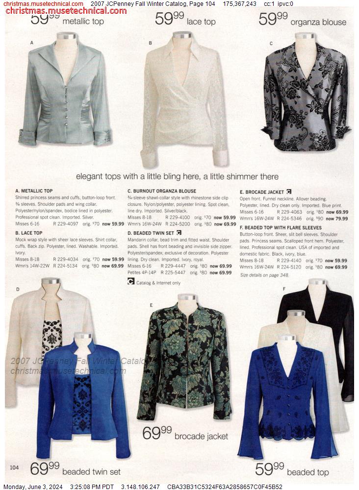 2007 JCPenney Fall Winter Catalog, Page 104