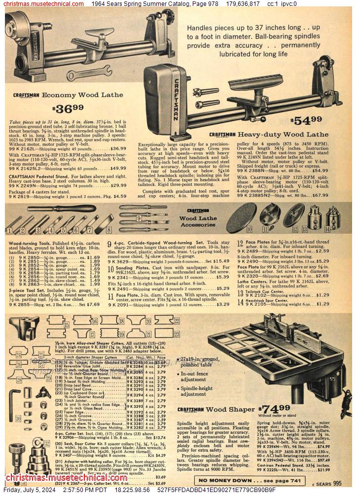 1964 Sears Spring Summer Catalog, Page 978