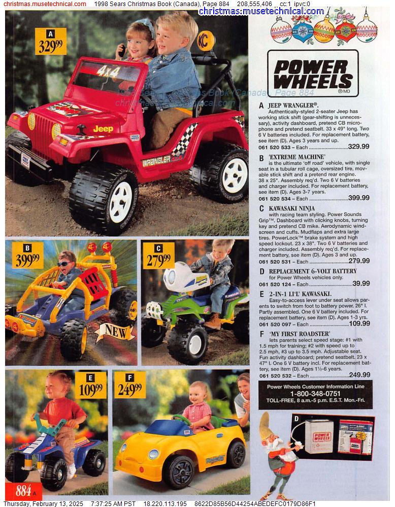 1998 Sears Christmas Book (Canada), Page 884