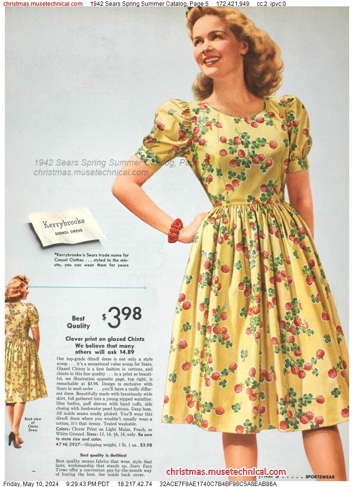 1942 Sears Spring Summer Catalog, Page 5