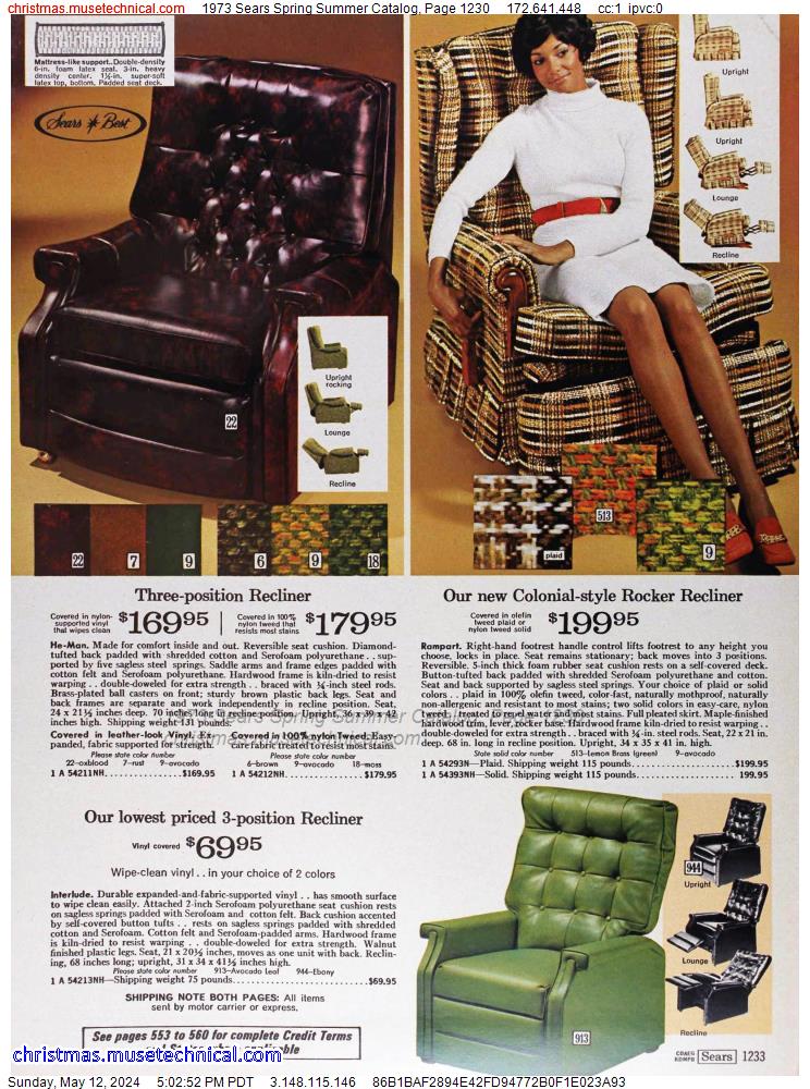 1973 Sears Spring Summer Catalog, Page 1230