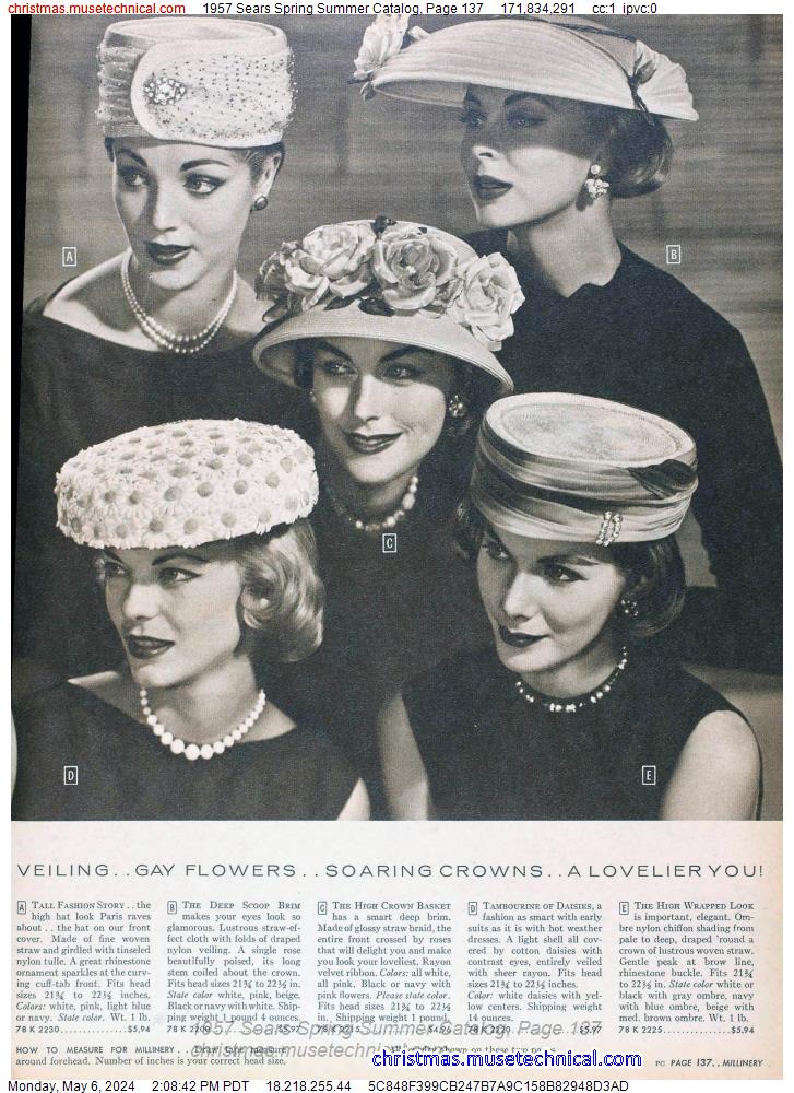 1957 Sears Spring Summer Catalog, Page 137