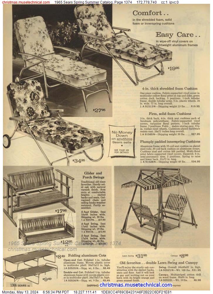 1965 Sears Spring Summer Catalog, Page 1374