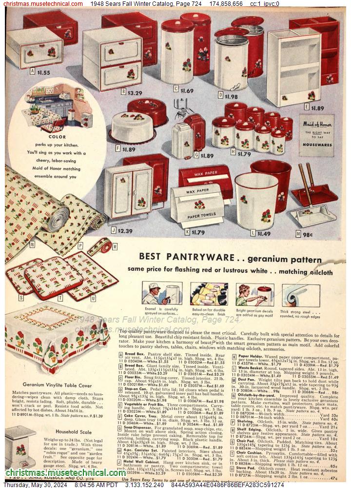 1948 Sears Fall Winter Catalog, Page 724