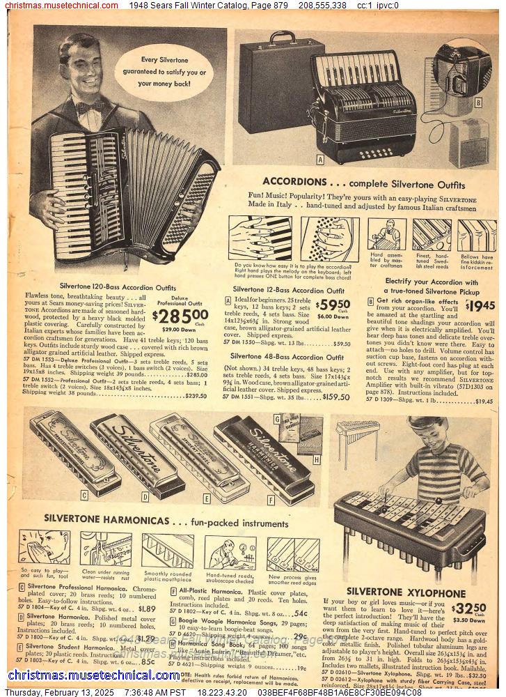 1948 Sears Fall Winter Catalog, Page 879