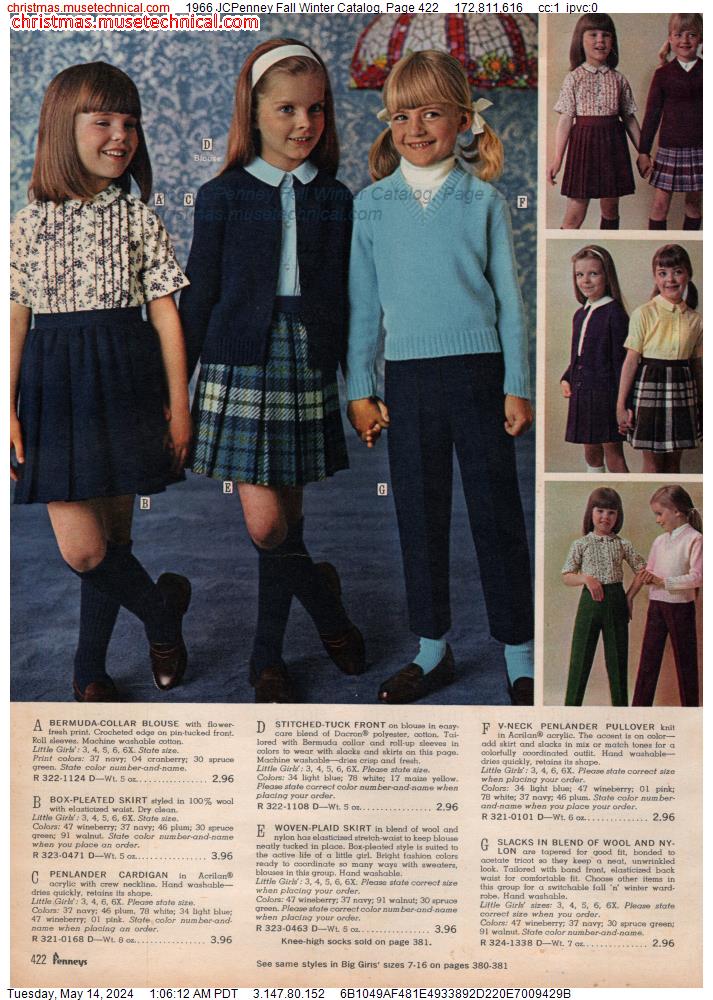 1966 JCPenney Fall Winter Catalog, Page 422