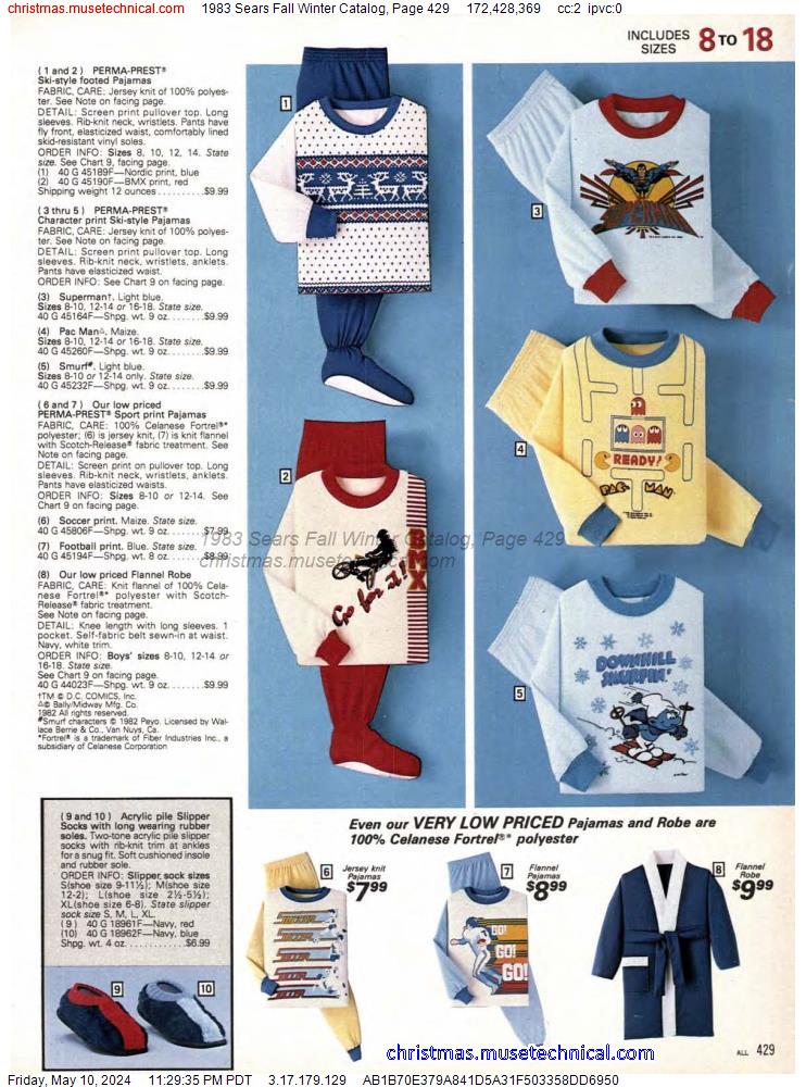 1983 Sears Fall Winter Catalog, Page 429