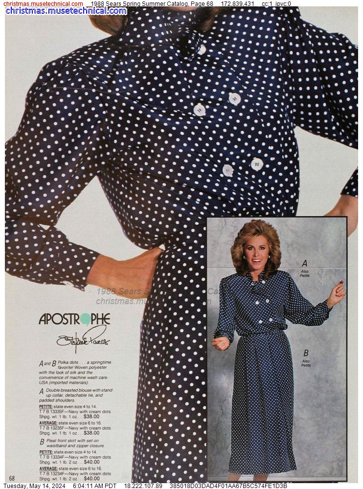 1988 Sears Spring Summer Catalog, Page 68