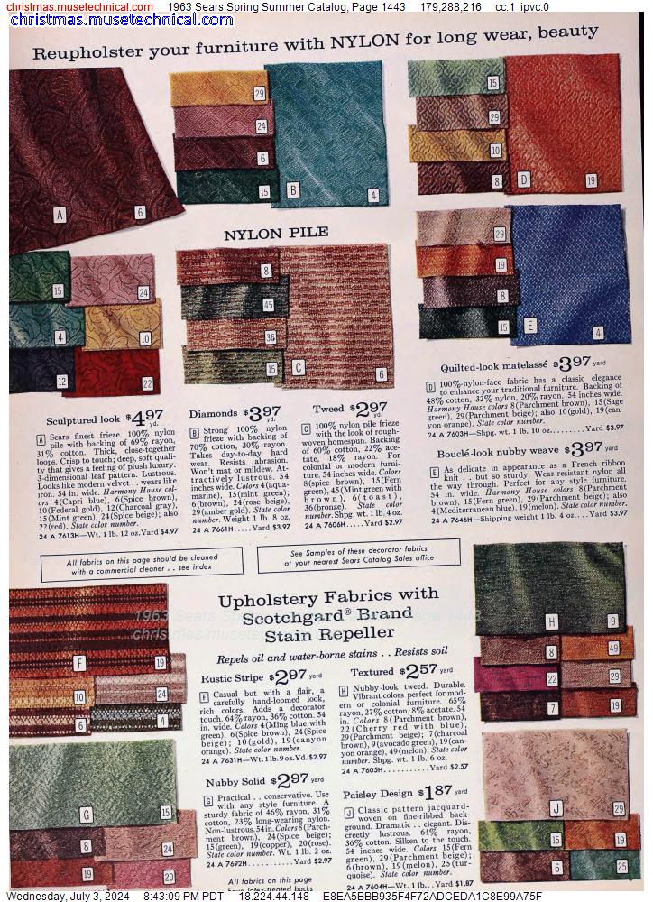 1963 Sears Spring Summer Catalog, Page 1443
