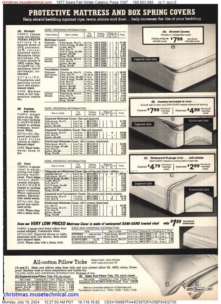 1977 Sears Fall Winter Catalog, Page 1397