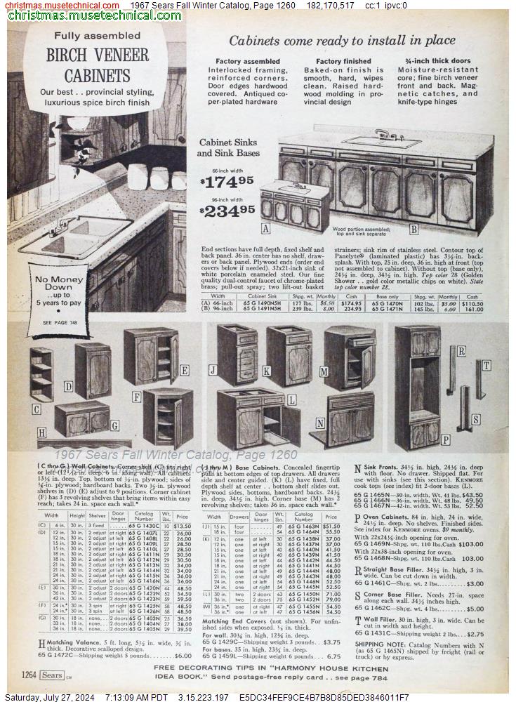 1967 Sears Fall Winter Catalog, Page 1260