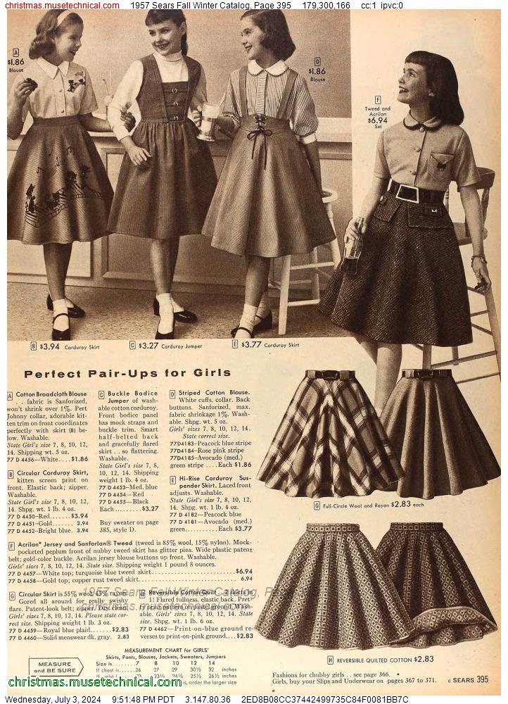 1957 Sears Fall Winter Catalog, Page 395