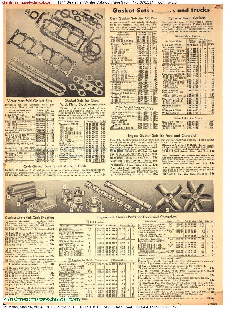 1944 Sears Fall Winter Catalog, Page 976