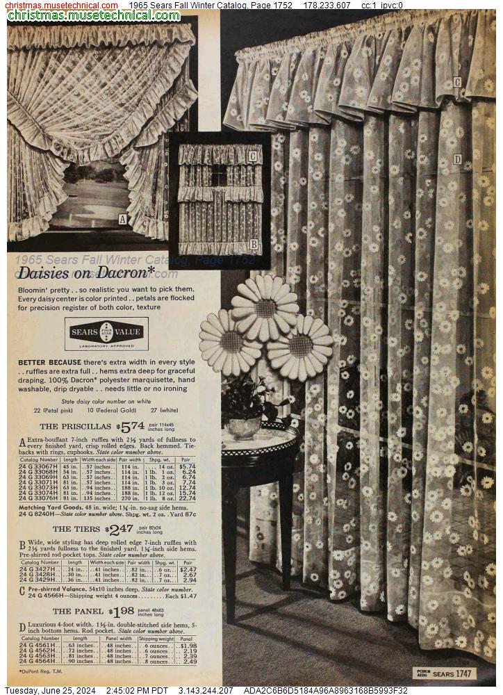 1965 Sears Fall Winter Catalog, Page 1752