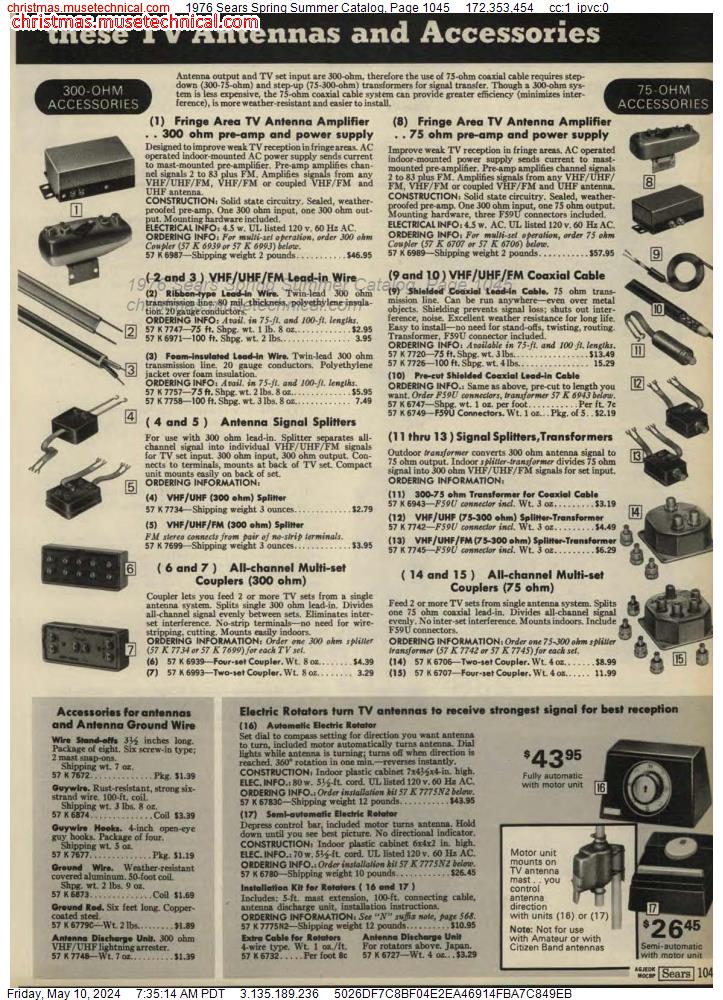 1976 Sears Spring Summer Catalog, Page 1045