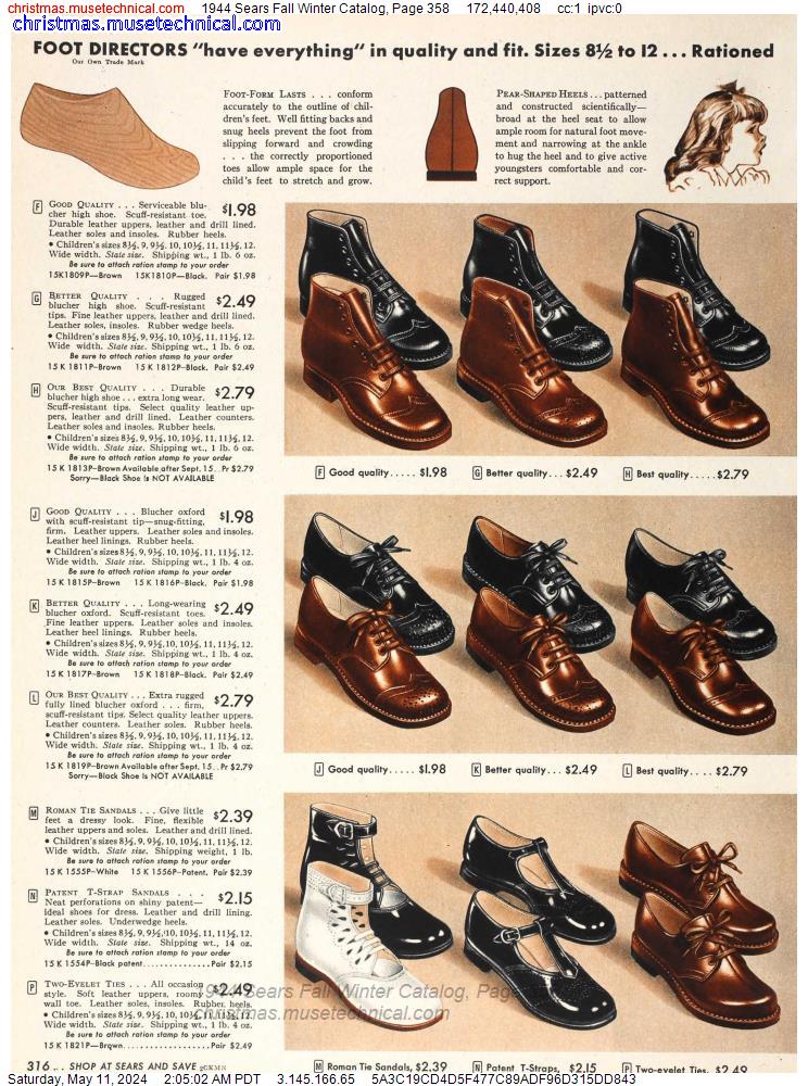 1944 Sears Fall Winter Catalog, Page 358