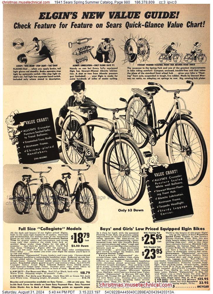 1941 Sears Spring Summer Catalog, Page 980