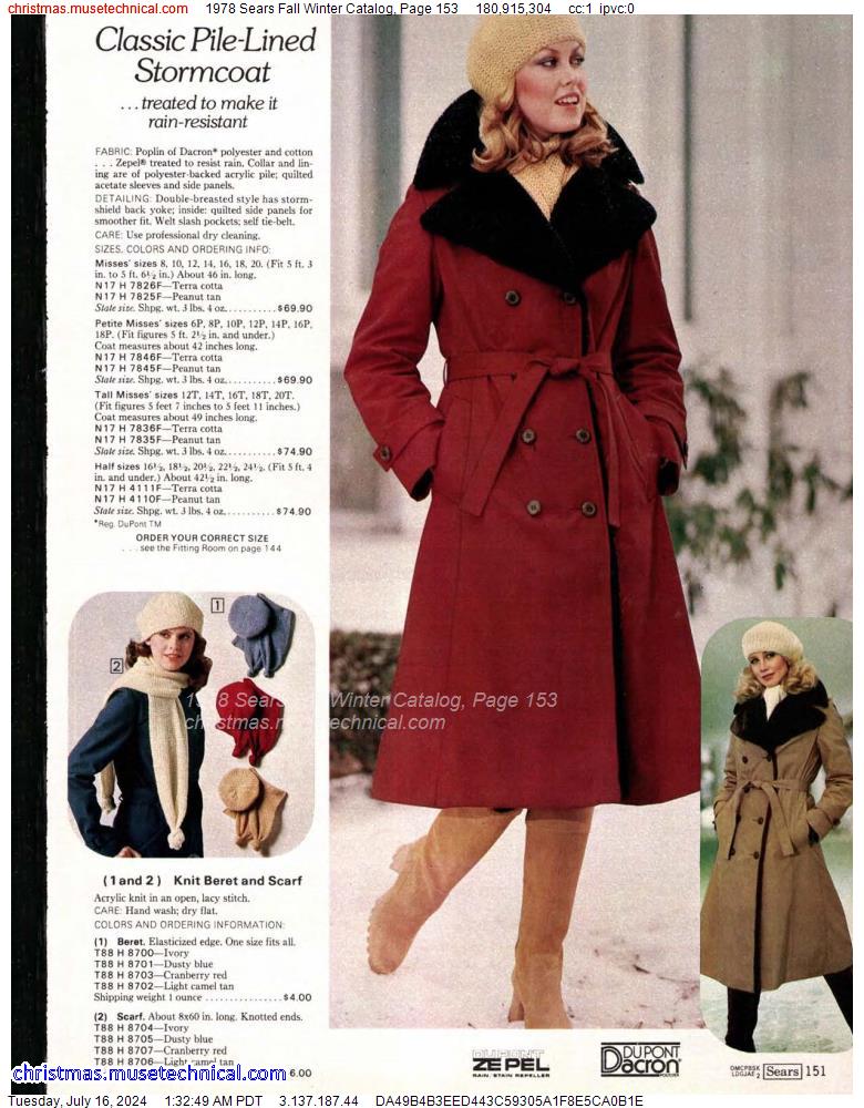 1978 Sears Fall Winter Catalog, Page 153