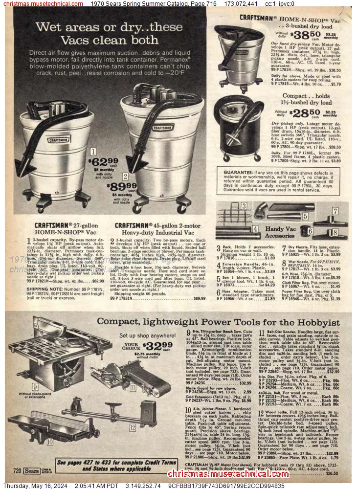 1970 Sears Spring Summer Catalog, Page 716