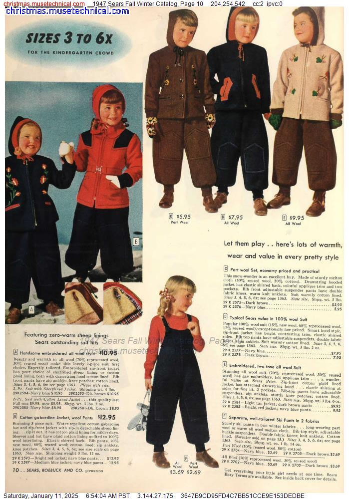 1947 Sears Fall Winter Catalog, Page 10