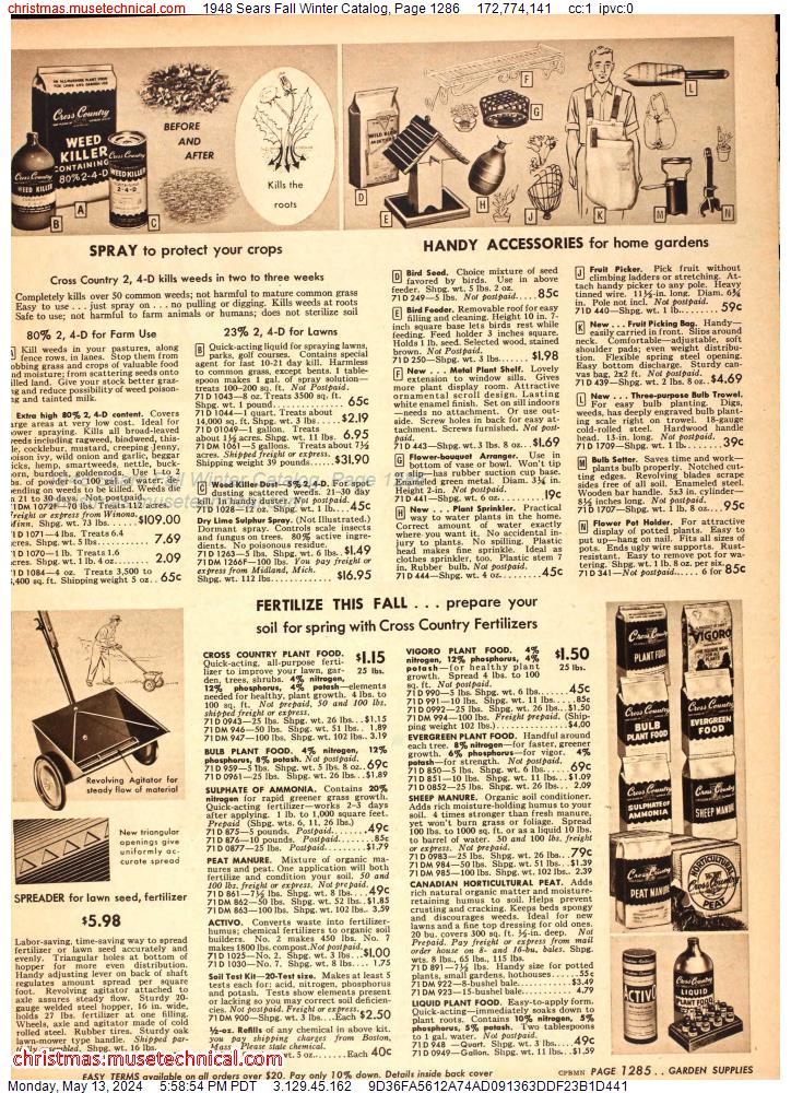1948 Sears Fall Winter Catalog, Page 1286
