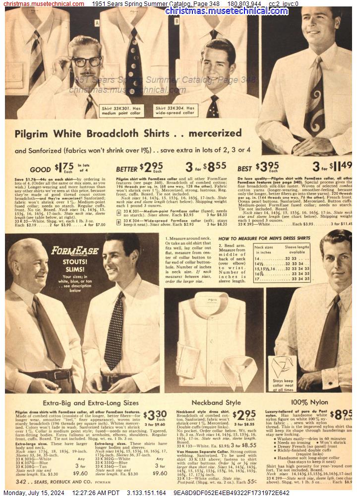1951 Sears Spring Summer Catalog, Page 348